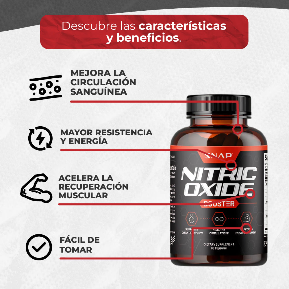 Pre-Entreno SNAP NITRIC OXIDE - Más energía, más músculo, más potencia